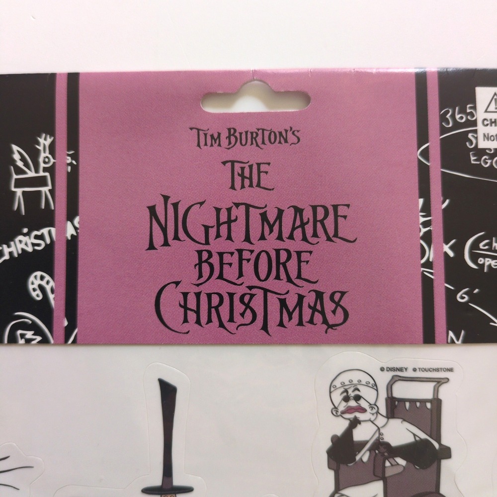Disney The Nightmare Before Christmas Sticker Sheet Jack Sally Scary Teddy - Picture 2 of 3